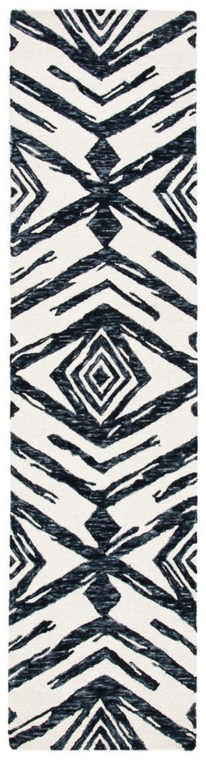 Safavieh Metro 402 Handtufted 100% Wool Rug Black / Ivory MET402Z-3