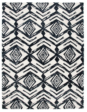 Safavieh Metro 402 Handtufted 100% Wool Rug Black / Ivory MET402Z-3
