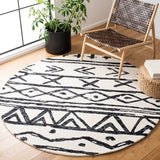 Safavieh Metro 402 Handtufted 100% Wool Rug Black / Ivory MET403Z-3