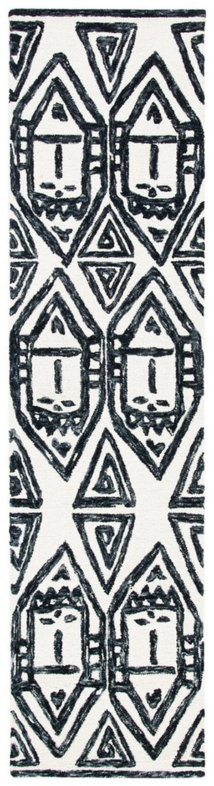 Safavieh Metro 404 Handtufted 100% Wool Rug Black / Ivory MET404Z-3