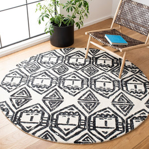 Safavieh Metro 404 Handtufted 100% Wool Rug Black / Ivory MET404Z-3