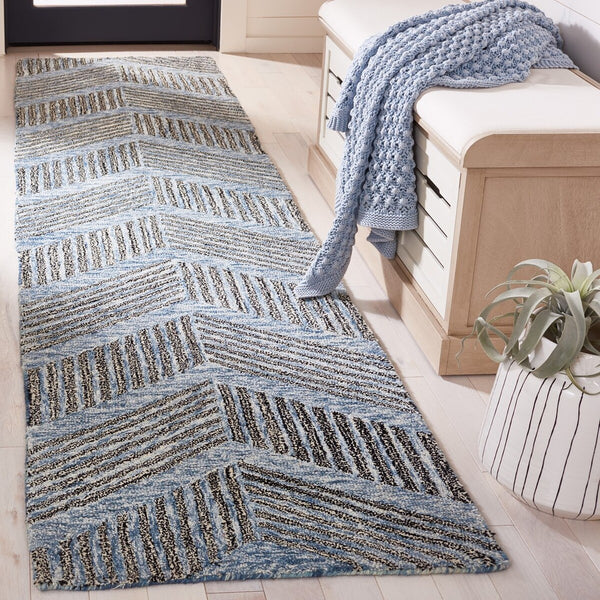 Safavieh Metro 453 Hand Tufted Wool and Cotton with Latex Contemporary Rug MET453M-8