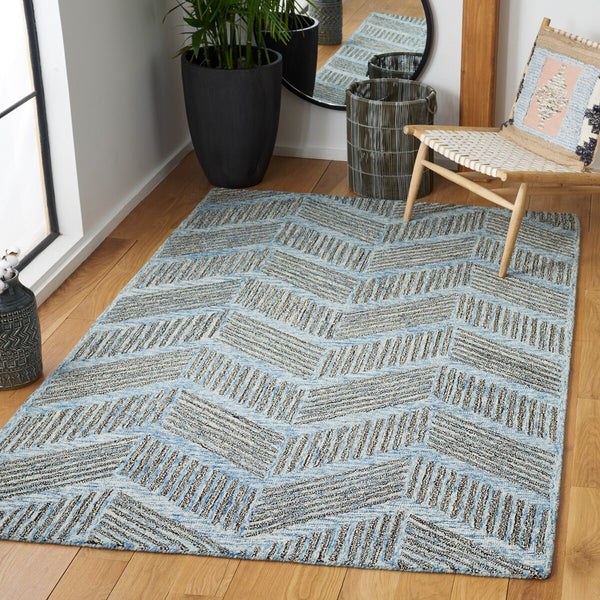 Safavieh Metro 453 Hand Tufted Wool and Cotton with Latex Contemporary Rug MET453M-8