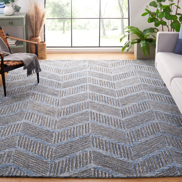Safavieh Metro 453 Hand Tufted Wool and Cotton with Latex Contemporary Rug MET453M-8