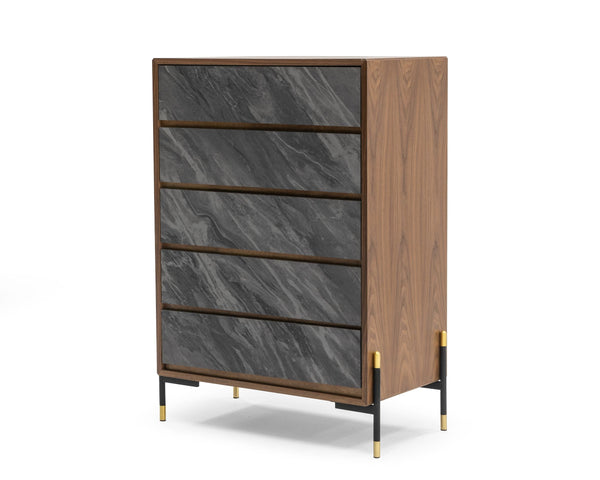 VIG Furniture Nova Domus Metcalf - Mid-Century Walnut & Grey Chest VGMAQT-S831-BR-120-WAL-CHEST