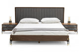 VIG Furniture Nova Domus Metcalf - Mid-Century Walnut & Grey Bed VGMABR-120-WAL-BED VGMABR-120-WAL-BED