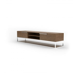 VIG Furniture Modrest Heloise - Modern Walnut and Stainless Steel TV Stand VGBB-MK1502-TV VGBB-MK1502-TV