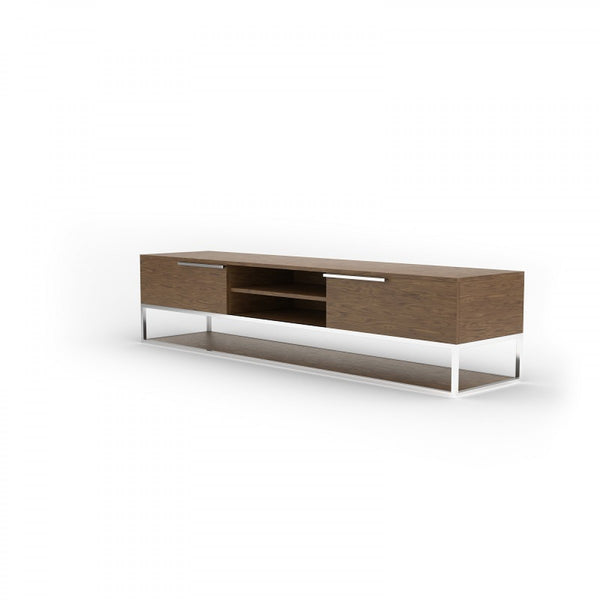 VIG Furniture Modrest Heloise - Modern Walnut and Stainless Steel TV Stand VGBB-MK1502-TV VGBB-MK1502-TV