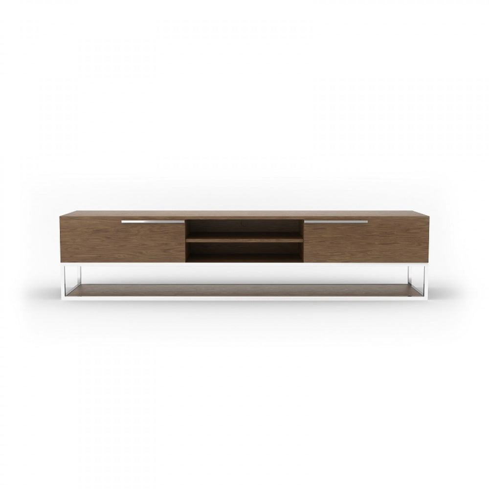 VIG Furniture Modrest Heloise - Modern Walnut and Stainless Steel TV Stand VGBB-MK1502-TV VGBB-MK1502-TV