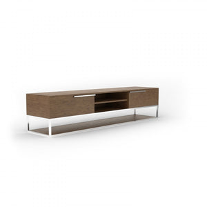 VIG Furniture Modrest Heloise - Modern Walnut and Stainless Steel TV Stand VGBB-MK1502-TV VGBB-MK1502-TV