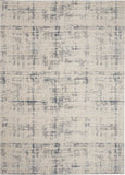 Nourison Rustic Textures RUS06 Painterly Machine Made Power-loomed Indoor Area Rug Ivory/Blue 9'3" x 12'9" 99446486578