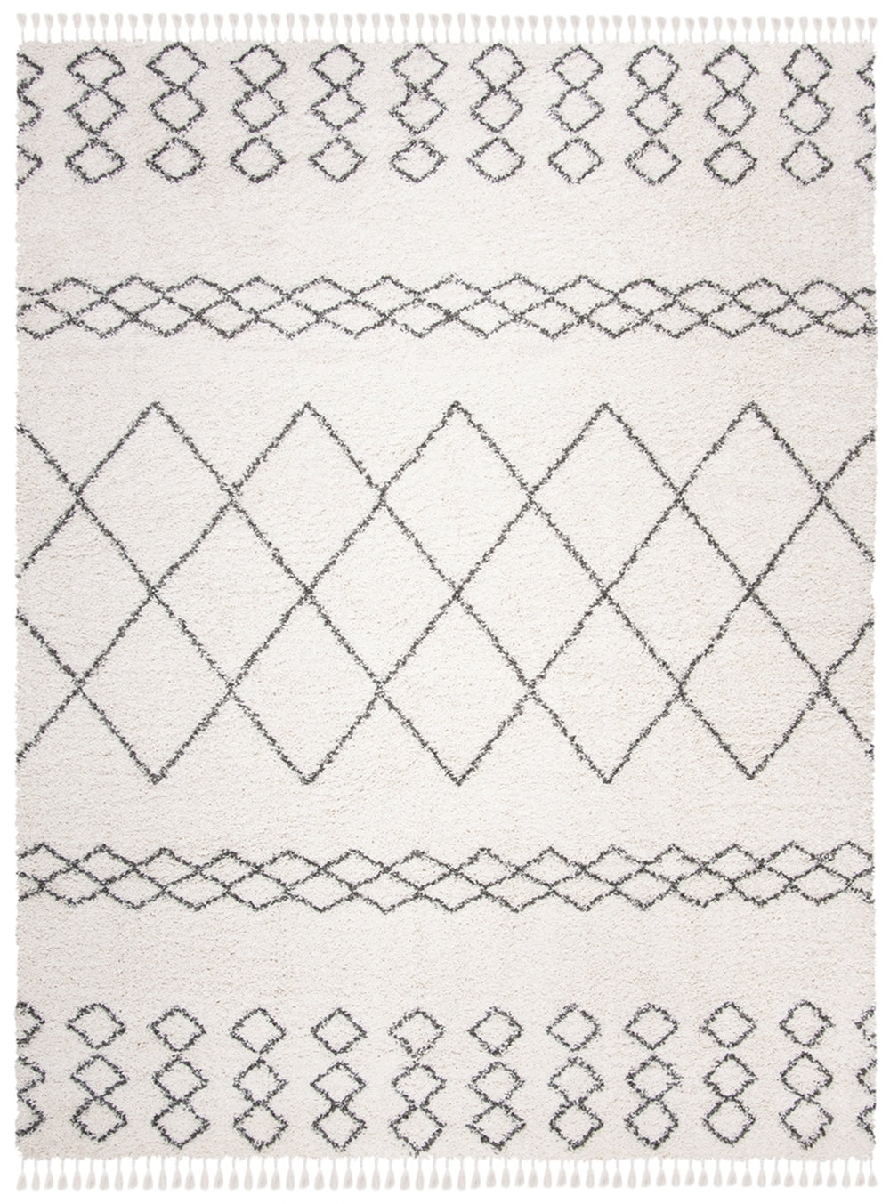 Safavieh Moroccan Fringe Shag 343 Polypropylene Pile Power Loomed Shag & Flokati Rug MFG343A-3