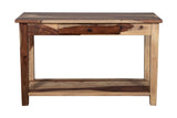 Porter Designs Taos Solid Sheesham Wood Natural Console Table Natural 05-196-10-9012N