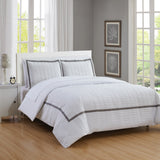 Faige White Queen 3pc Duvet Set