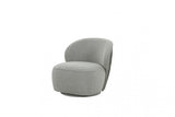 VIG Furniture Divani Casa Allis - Glam Grey and Black Fabric Swivel Accent Chair VGOD-ZW-21089-GRY-C VGOD-ZW-21089-GRY-C