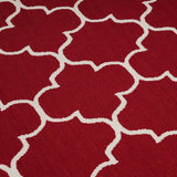 Thornhill Indoor/ Outdoor Geometric 8 x 11 Area Rug, Red and Ivory Noble House