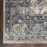 Nourison kathy ireland Home Malta MAI13 Vintage Machine Made Power-loomed Indoor only Area Rug Blue/Ivory 7'10" x 10'10" 99446495440