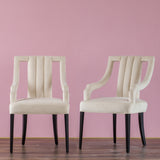 Viola Velvet Fabric Klismos Chair