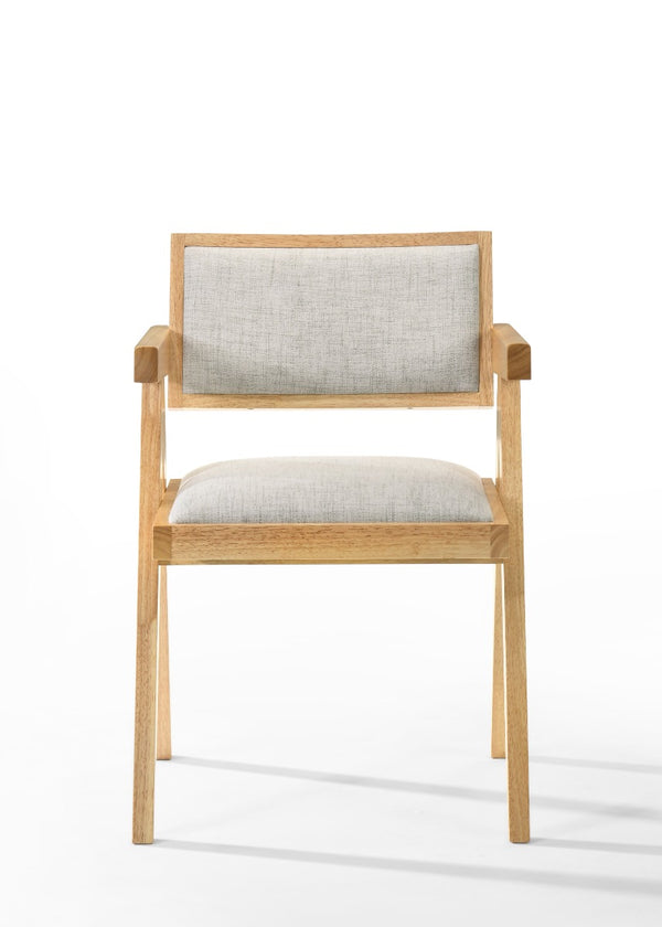 VIG Furniture Modrest Fern - Modern Natural and Beige Dining Chair Set of 2 VGMA-MI-1116-NB