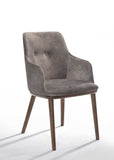 VIG Furniture Modrest Theresa Modern Grey & Walnut Dining Chair (Set of 2) VGMAMI-775-GRY