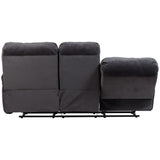 Porter Designs Ramsey Microfiber Transitional Reclining Sofa Gray 03-112C-01-6014