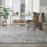 Nourison Symmetry SMM03 Artistic Handmade Tufted Indoor Area Rug Ivory/Taupe 8'6" x 11'6" 99446495716