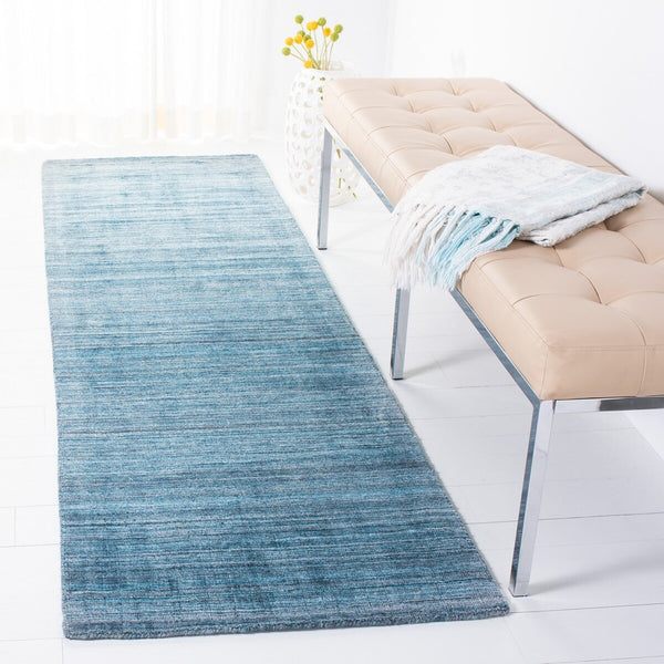 Mirage 176 Contemporary Hand Loom 75% Viscose, 5% Wool, 20% Cotton Rug Teal / Blue