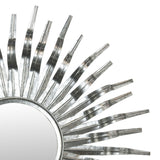 Safavieh Sun Mirror 10.75 x 10.75 Silver and Black Iron Glass MDF Plastic MIR3007C 683726964575