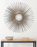 Safavieh Shanira Mirror 8 x 8 Gold Iron Glass Composite Wood MIR3011A 683726937326
