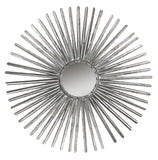 Safavieh Shanira Mirror 8 x 8 Silver and Black Iron Glass MDF Plastic MIR3011B 683726964599