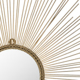 Safavieh Marinda Mirror 8.5 x 8.5 Gold Iron Glass Composite Wood MIR3014A 683726937364