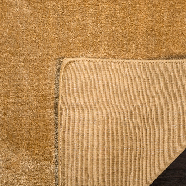 Mirage 344  Hand Loomed Viscose Pile Rug Old Gold