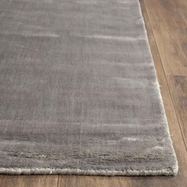 Mirage 344  Hand Loomed Viscose Pile Rug Steel