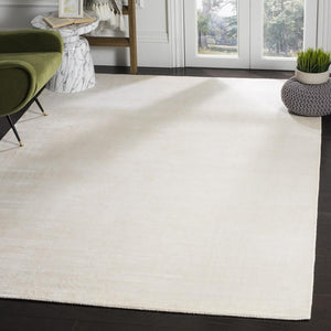 Mirage 344  Hand Loomed Viscose Pile Rug White