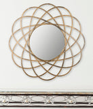 Safavieh Galaxy Wall Mirror 13 x 13 Antique Gold Iron MDF MIR4005A 683726528791