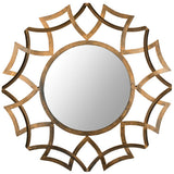 Safavieh Inca Sunburst Mirror 14 x 14 Antique Gold Iron MDF MIR4008A 683726528821
