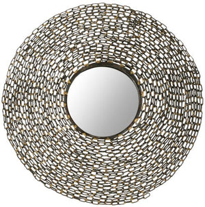 Safavieh Jeweled Chain Mirror 8.75 x 8.75 Natural Iron MDF MIR4009A 683726528838