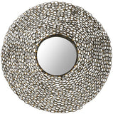 Safavieh Jeweled Chain Mirror 8.75 x 8.75 Natural Iron MDF MIR4009A 683726528838