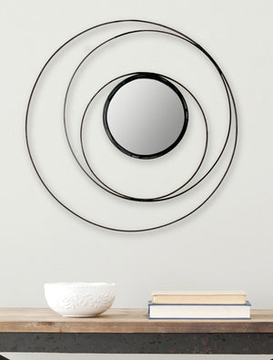 Safavieh Mirror Inner Circle 7 x 7 Black Iron MDF MIR4012A 683726528869