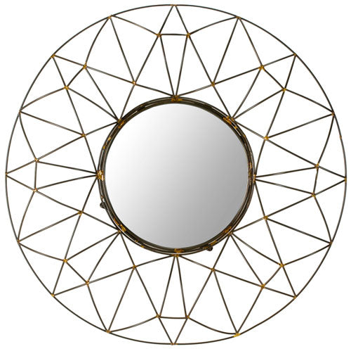 Safavieh Gossamer Mirror 11.5 x 11.5 Natural Iron MDF MIR4015A 683726528890
