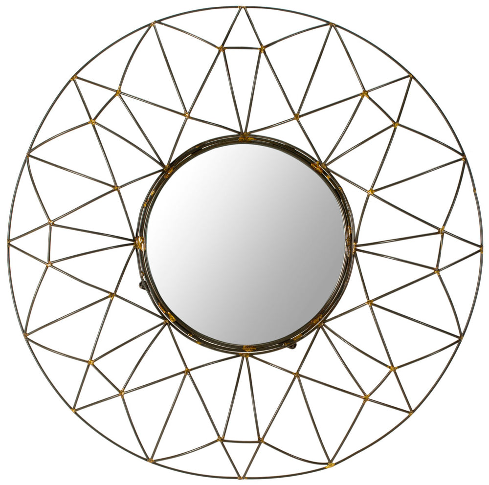 Safavieh Gossamer Mirror 11.5 x 11.5 Natural Iron MDF MIR4015A 683726528890