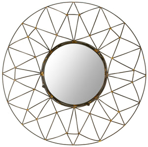 Safavieh Gossamer Mirror 11.5 x 11.5 Natural Iron MDF MIR4015A 683726528890
