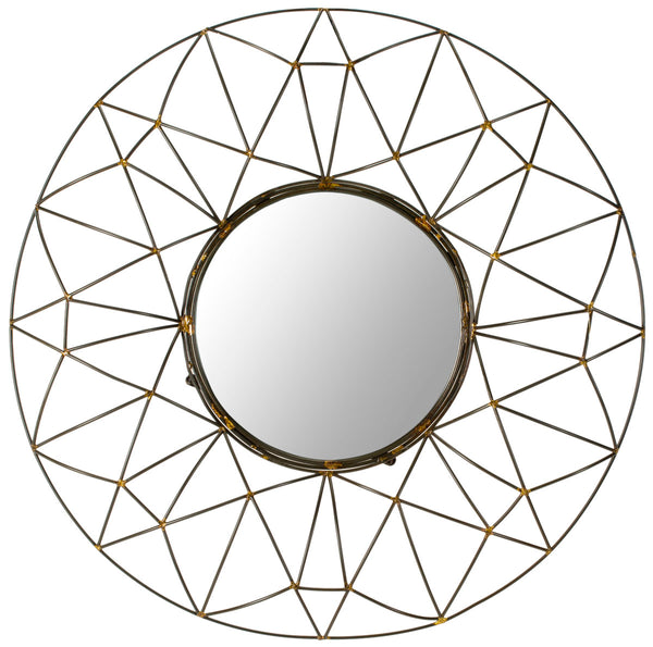 Safavieh Gossamer Mirror 11.5 x 11.5 Natural Iron MDF MIR4015A 683726528890