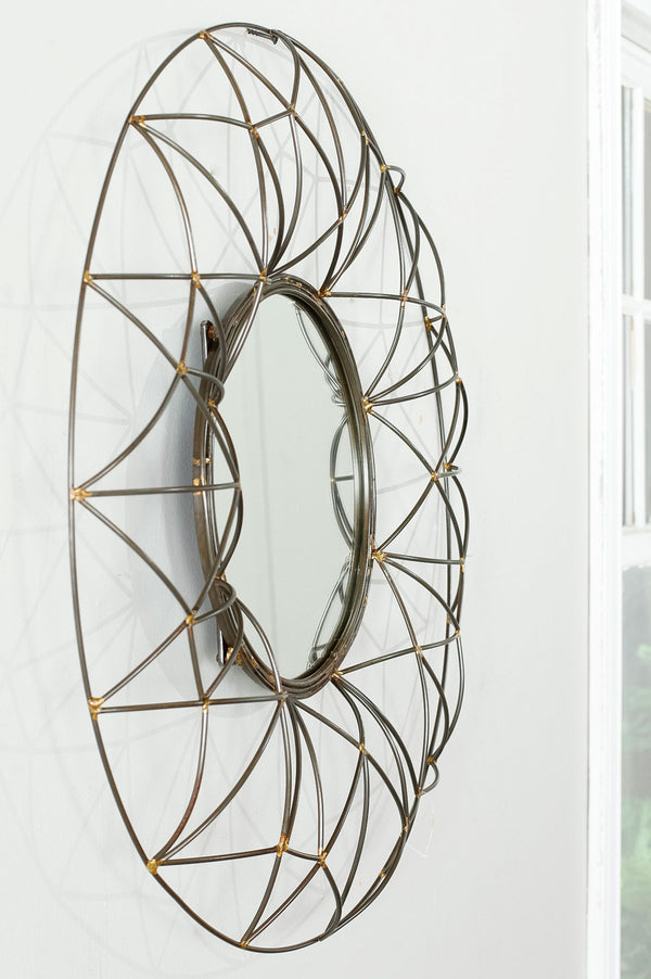 Safavieh Gossamer Mirror 11.5 x 11.5 Natural Iron MDF MIR4015A 683726528890