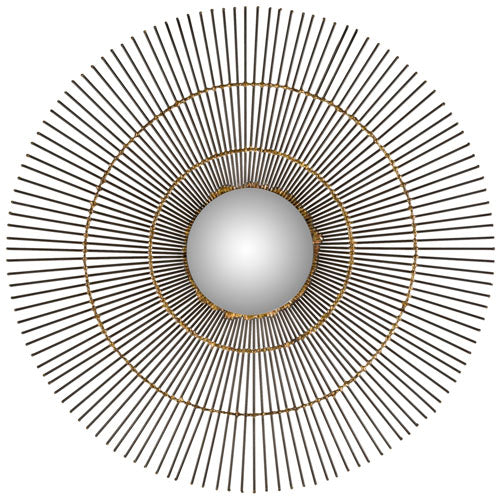 Safavieh Orbit The Sun Mirror 4.5 x 4.5 Natural Iron Aluminum MIR4021A 683726528951