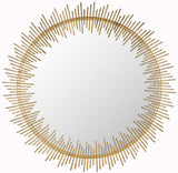 Safavieh Sunray Mirror Circle 25 x 25 Antique Gold Iron Glass Wood MIR4022A 683726490340