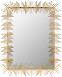 Safavieh Sunray Mirror Square 21.4 x 29.5 Antique Gold Iron Glass Wood MIR4023A 683726490357
