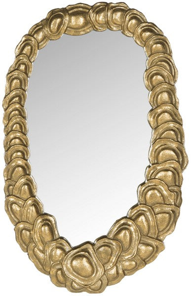 Safavieh Garland Mirror 12 x 19 Antique Gold Alum Glass Wood MIR4032A 683726730057
