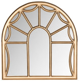 Safavieh Palladian Mirror 30 x 31 Gold Wood MIR5000C 683726659556