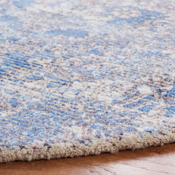 Mirage 735 Contemporary Hand Woven 45% Wool, 55% Viscose Rug Navy / Ivory